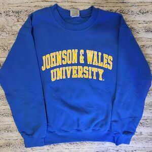 Mv-sport Men's Blue and Yellow Sweatshirt